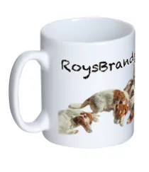 RoysFunnyFactoryオリジナルイラストを使ったジャックラッセルテリアデザインマグカップ 「お昼寝」